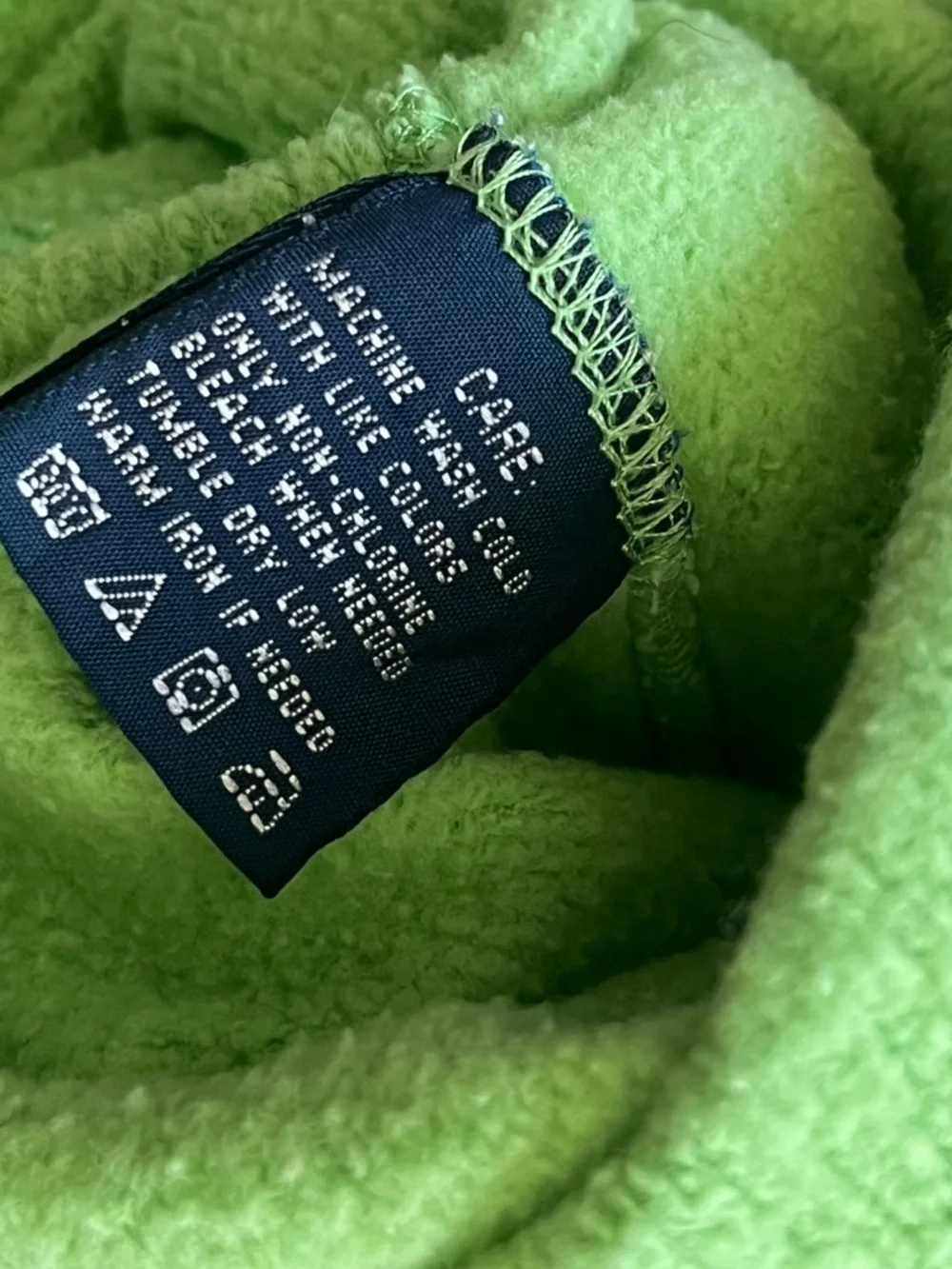 Ralph Lauren Y2K Lime Green Terry Skirt Size Large Drawstring